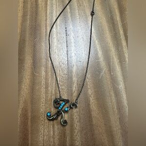 Michal Negrin Turquoise and Silver Necklace